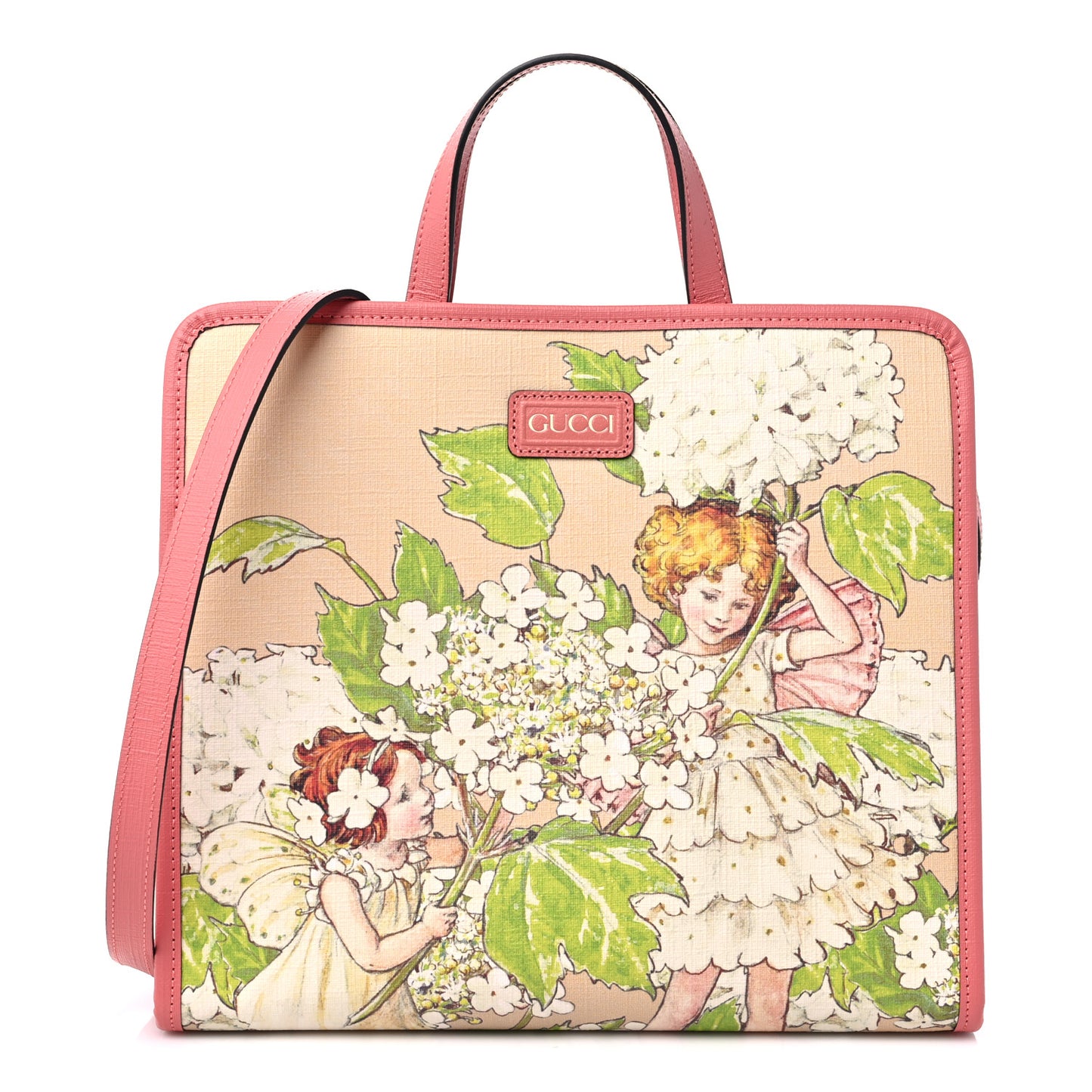 Coated Canvas Printed Fairy Childrens Tote Pink