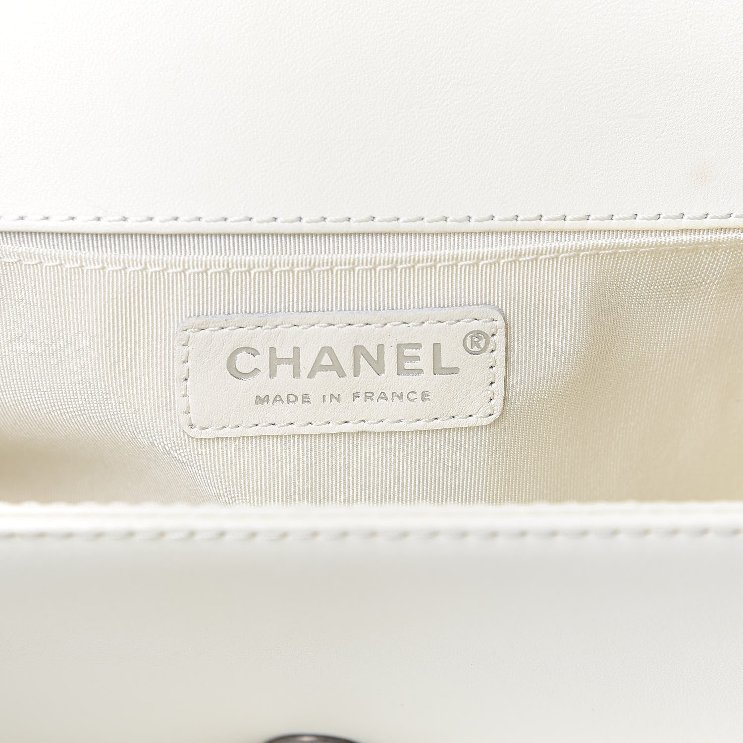 Chanel Lambskin Quilted Medium Boy Flap Black White 6 of 16