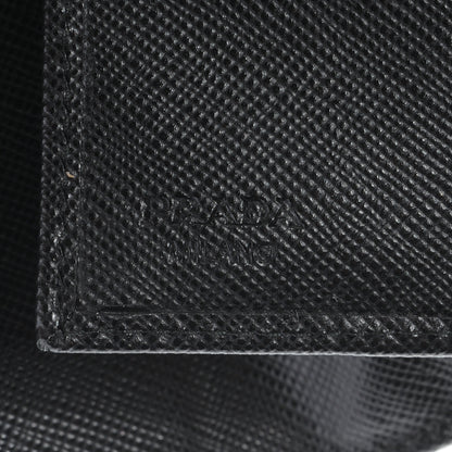 Prada Saffiano Metal Bi-Fold Wallet Nero Black 6 of 8