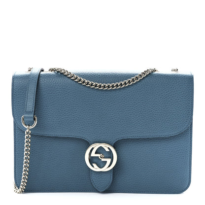 Gucci Dollar Calfskin Interlocking G Shoulder Bag Deep Cobalt 1 of 12