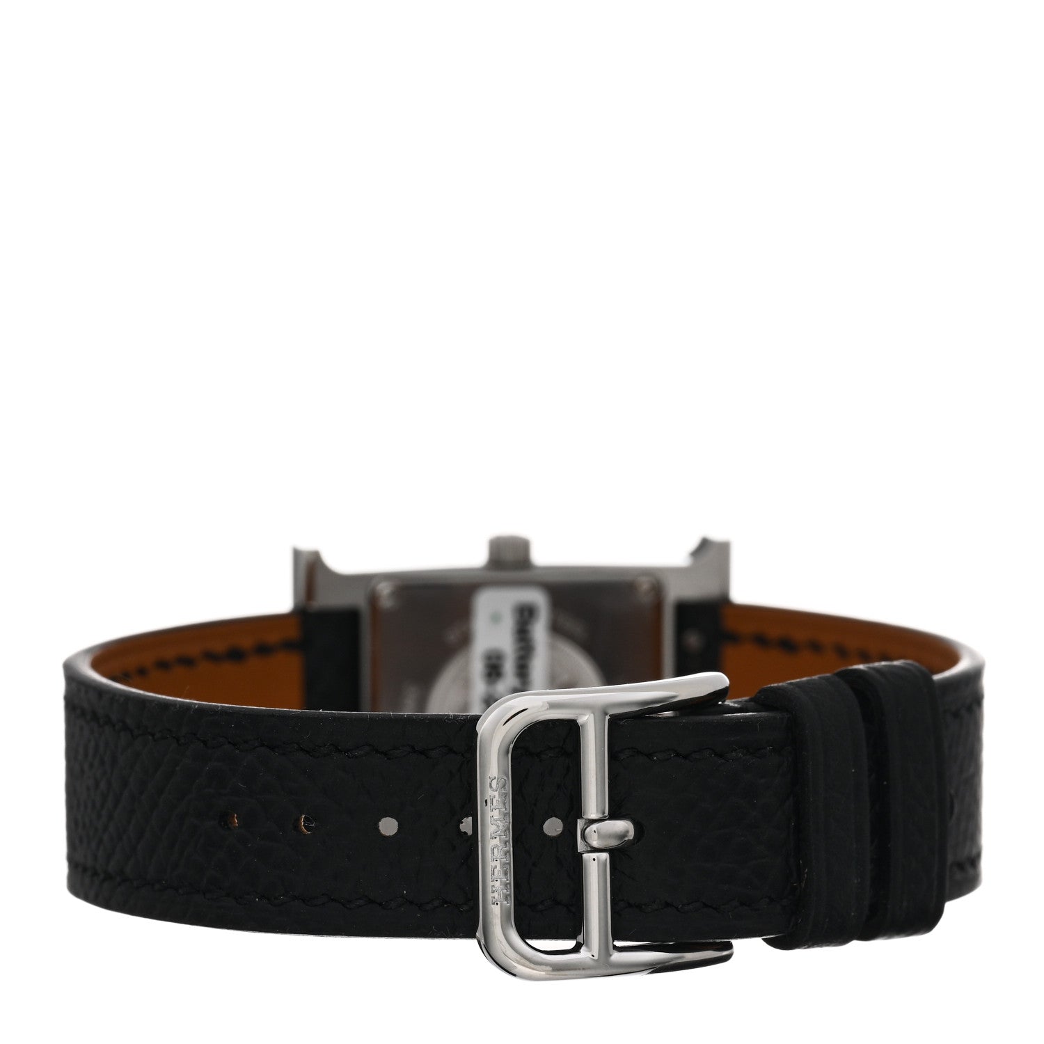 Hermes Stainless Steel Epsom 21mm Heure H Hour Quartz Watch Noir 3 of 5