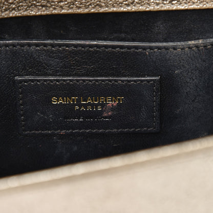 Saint Laurent Metallic Calfskin Small Classic Monogram Kate Satchel Pale Gold 7 of 10