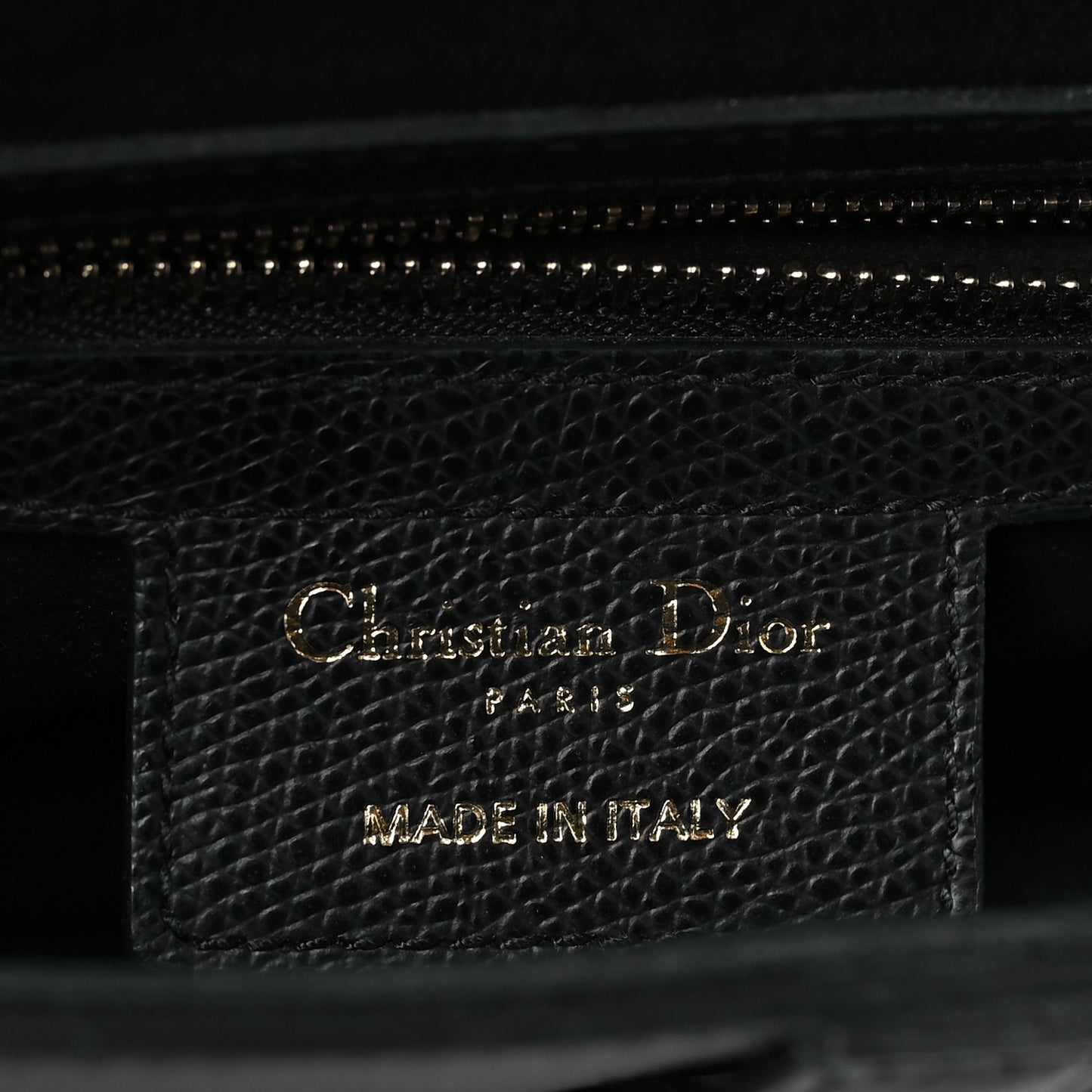 Grained Calfskin Saddle Bag Black