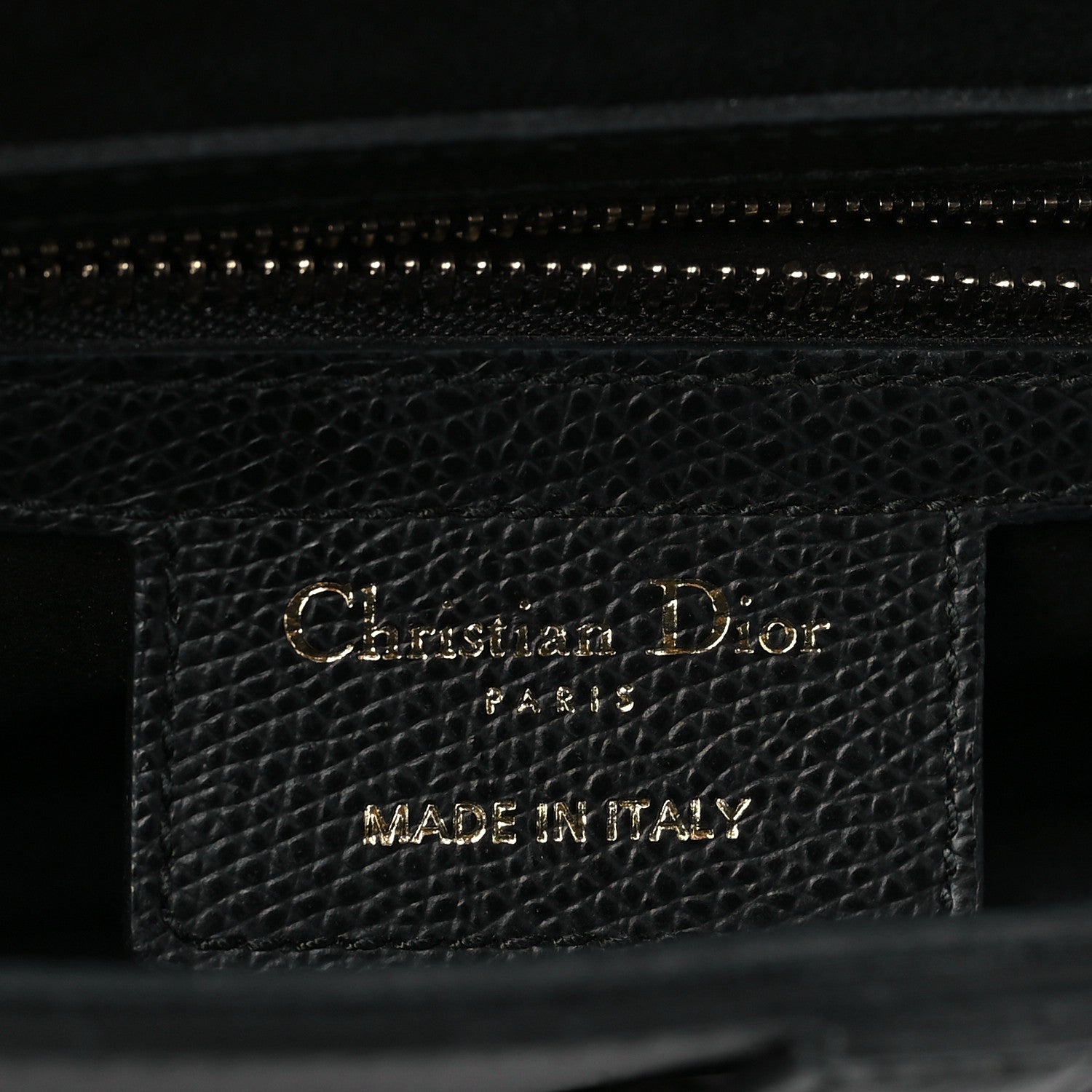 Christian Dior Grained Calfskin Saddle Bag Black 6 of 10