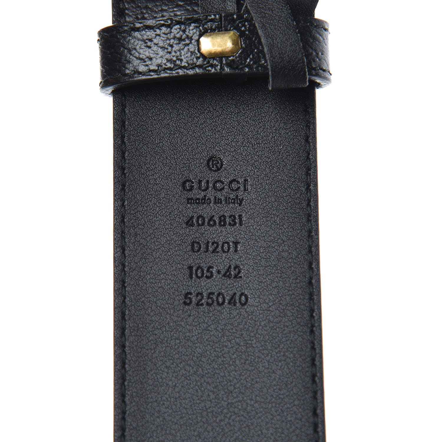 Gucci Textured Calfskin Double G 40mm Belt 105 42 Black 6 of 6