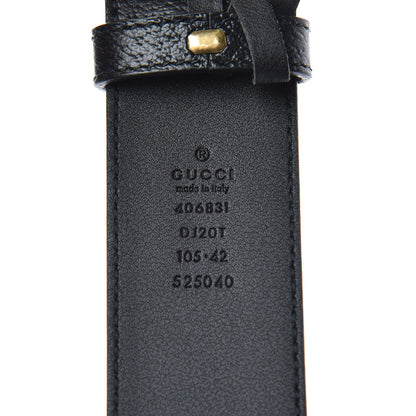 Gucci Textured Calfskin Double G 40mm Belt 105 42 Black 6 of 6