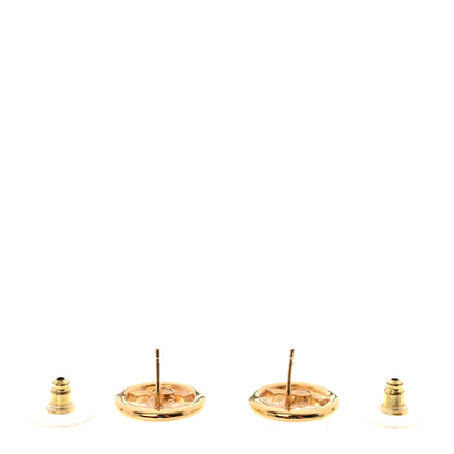 Chanel CC Round Earrings Gold 3 of 5