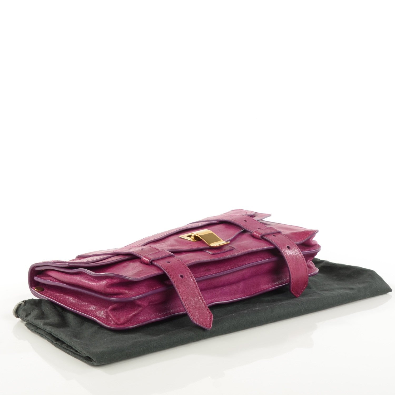 Proenza Schouler Lambskin PS1 Pochette Clutch Lemon 5 of 10