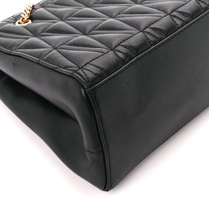 Versace Nappa Barocco Quilted Small Virtus V Chain Shoulder Bag Black 9 of 12