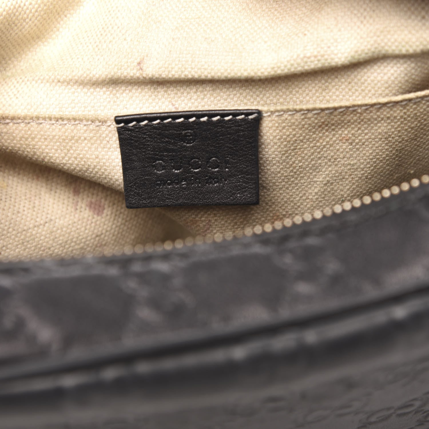 Gucci Guccissima Mini Bree Messenger Bag Black 6 of 12