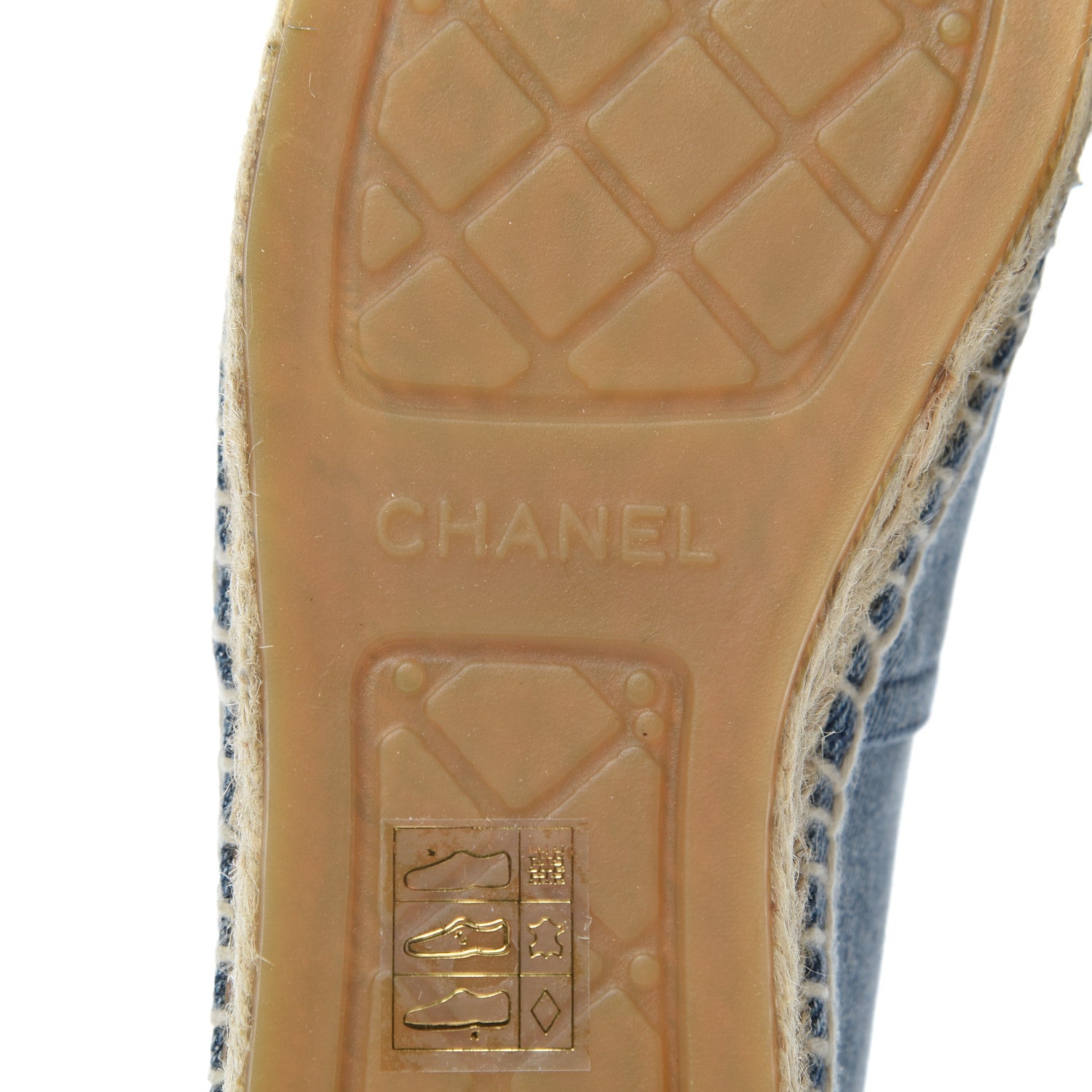 Chanel Denim CC Espadrilles 39 Blue Black 6 of 9