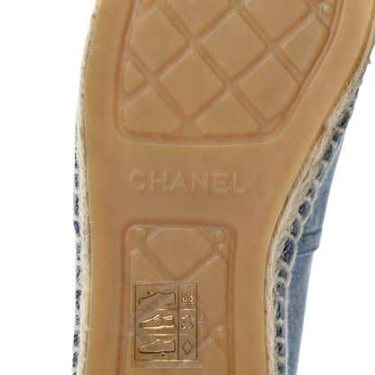 Chanel Denim CC Espadrilles 39 Blue Black 6 of 9