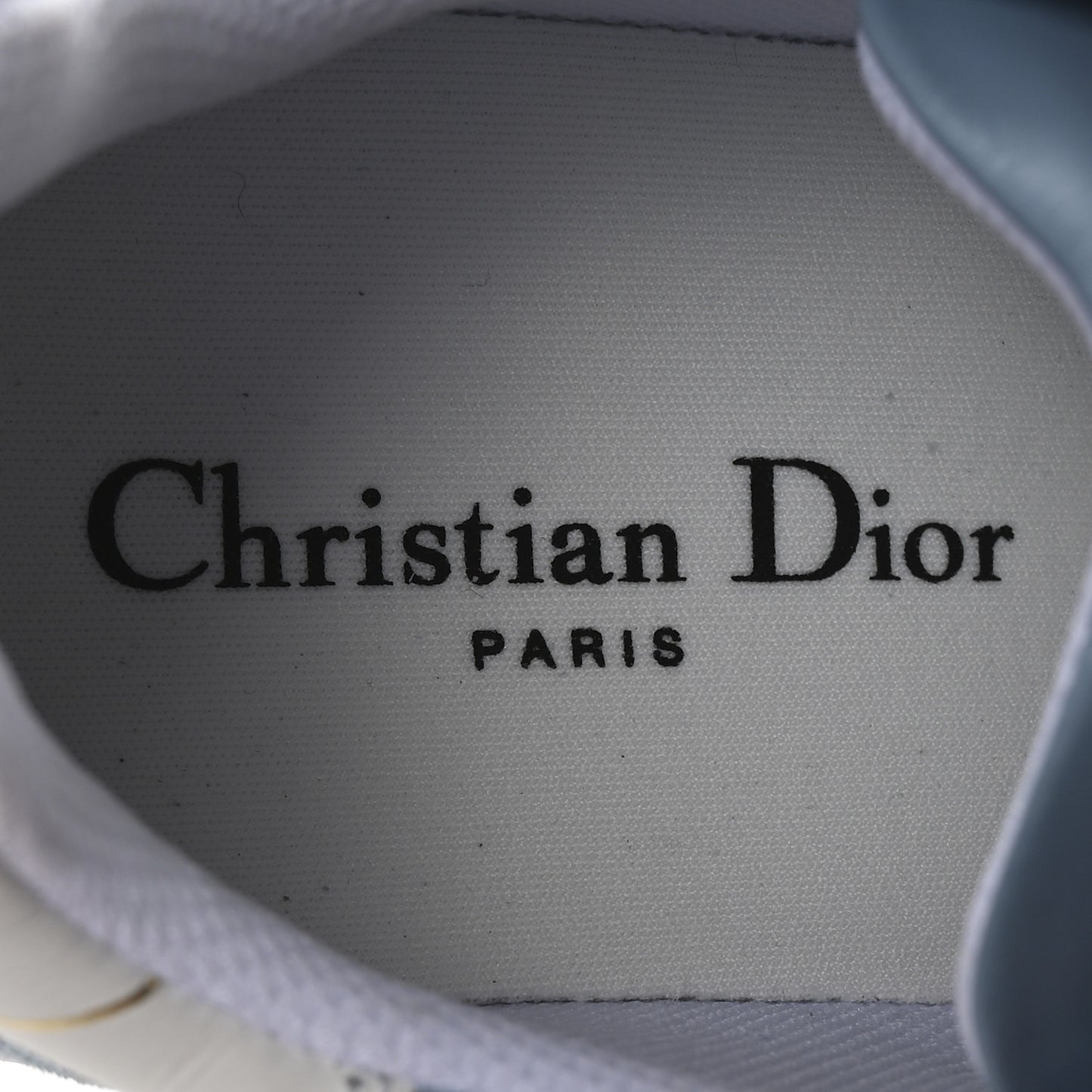 Calfskin Suede Dior Star Low Top Sneakers 35 White Blue