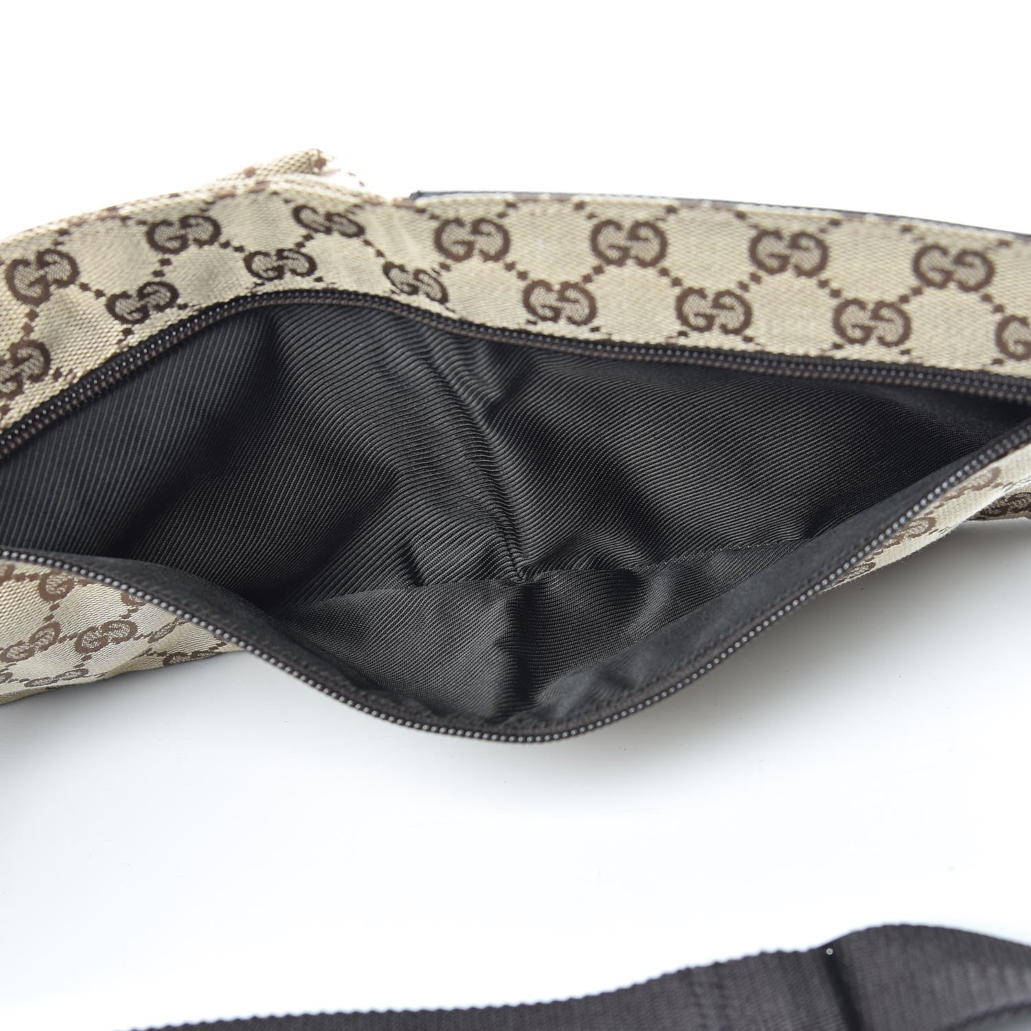 Gucci GG Monogram Double Pocket Belt Bag Dark Brown 5 of 12