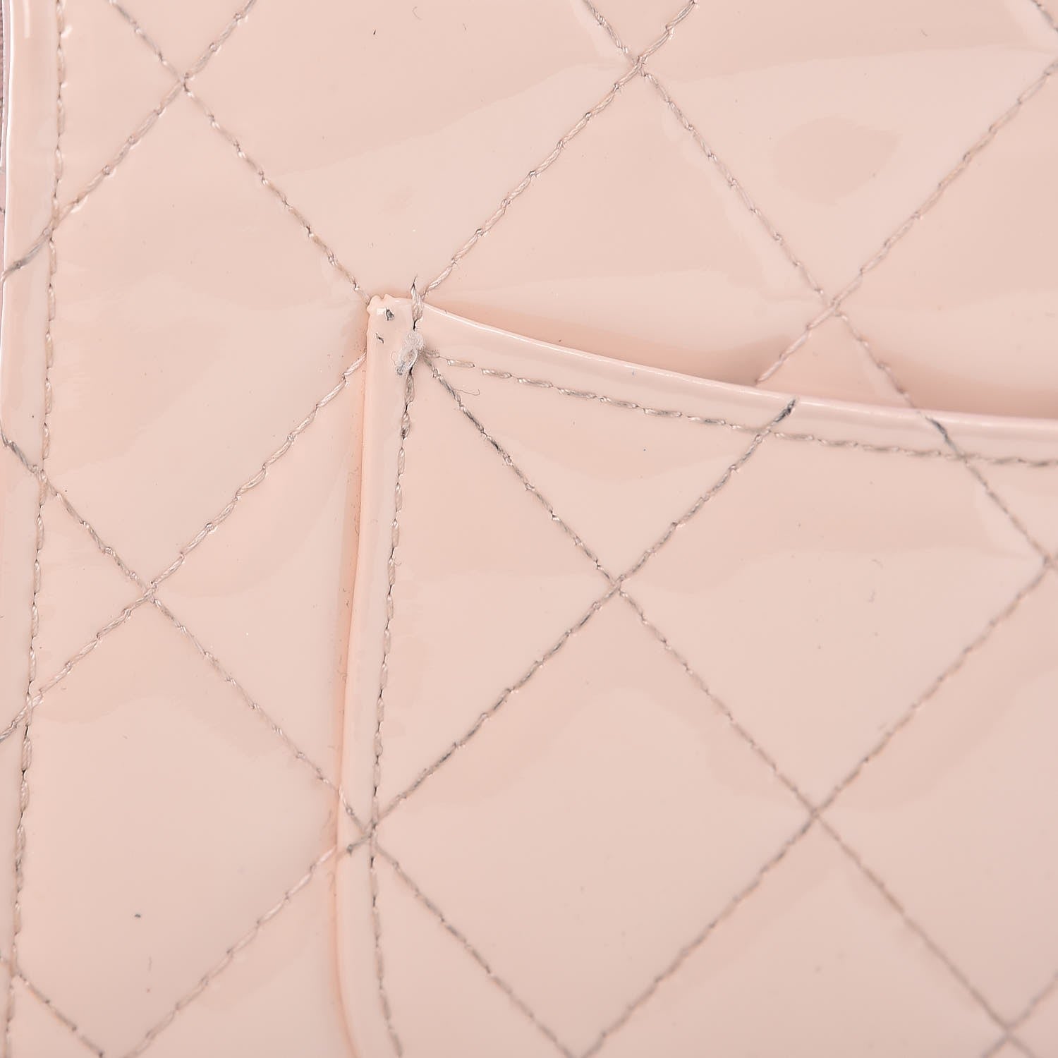 Chanel Patent Quilted Wallet On Chain WOC Light Pink 9 of 10