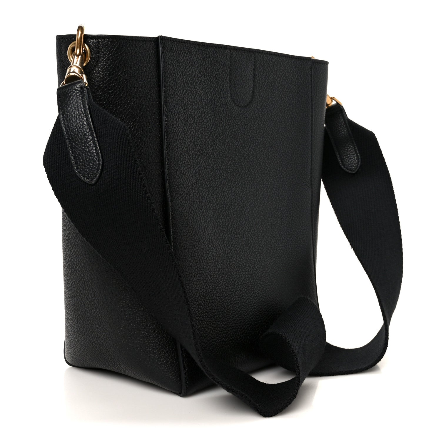 Celine Soft Grained Calfskin Small Sangle Bucket Bag Black 3 of 10