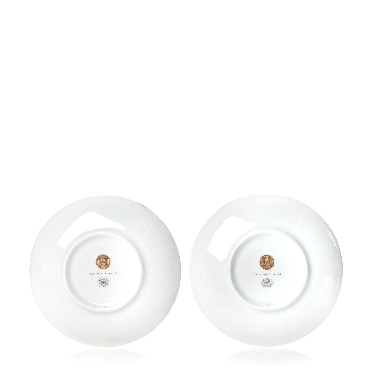 Hermes Porcelain Mosaique Au 24 Bread And Butter Plate Set of 2 Gold 3 of 6