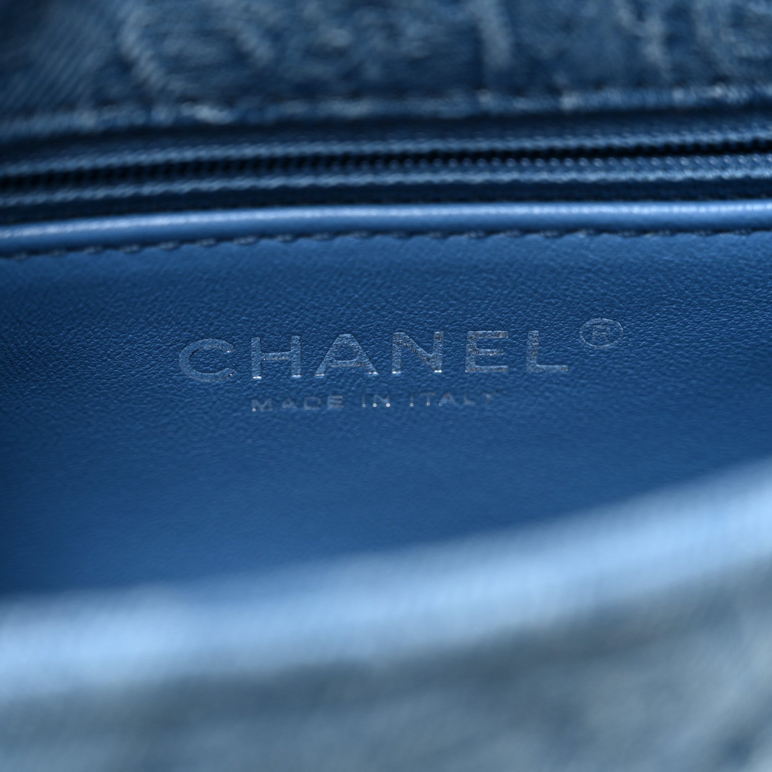 Chanel Denim Quilted Camellia Sweetheart Mini Flap Blue 6 of 10
