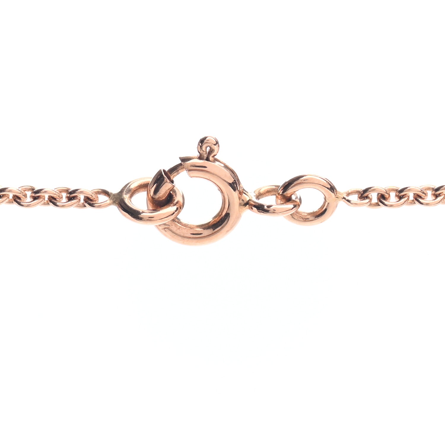 Hermes 18K Rose Gold Diamond Kelly Amulette Pendant Necklace 4 of 6