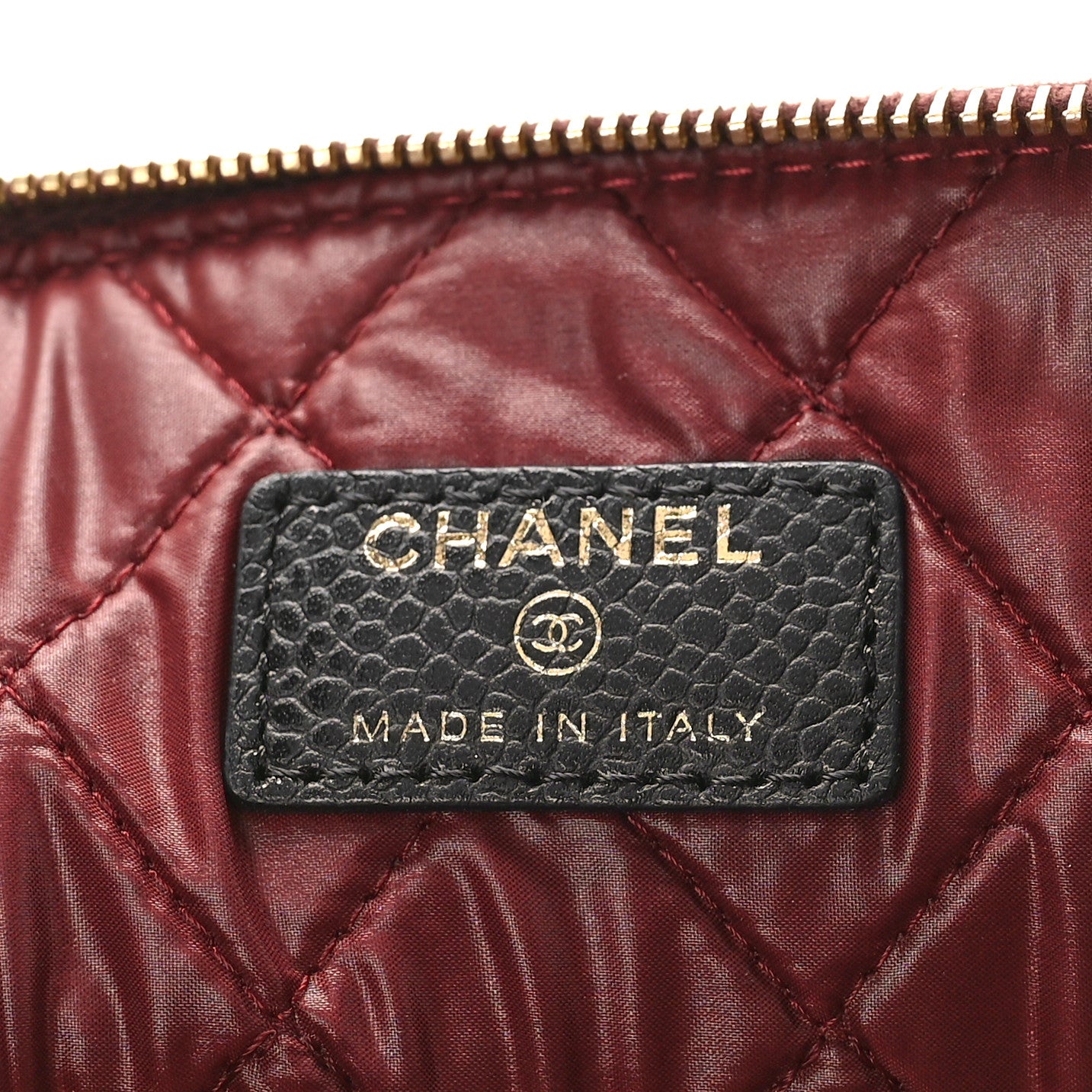 Chanel Caviar Quilted Medium Cosmetic Case Black 6 of 9