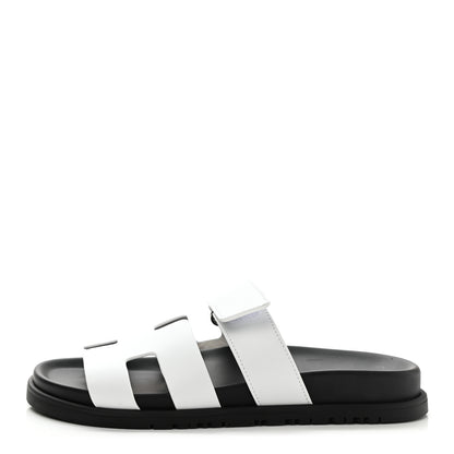 Hermes Calfskin Womens Chypre Sandals 36 White 1 of 10