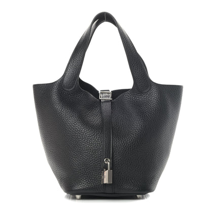 Hermes Taurillon Clemence Picotin Lock 18 PM Black 1 of 4