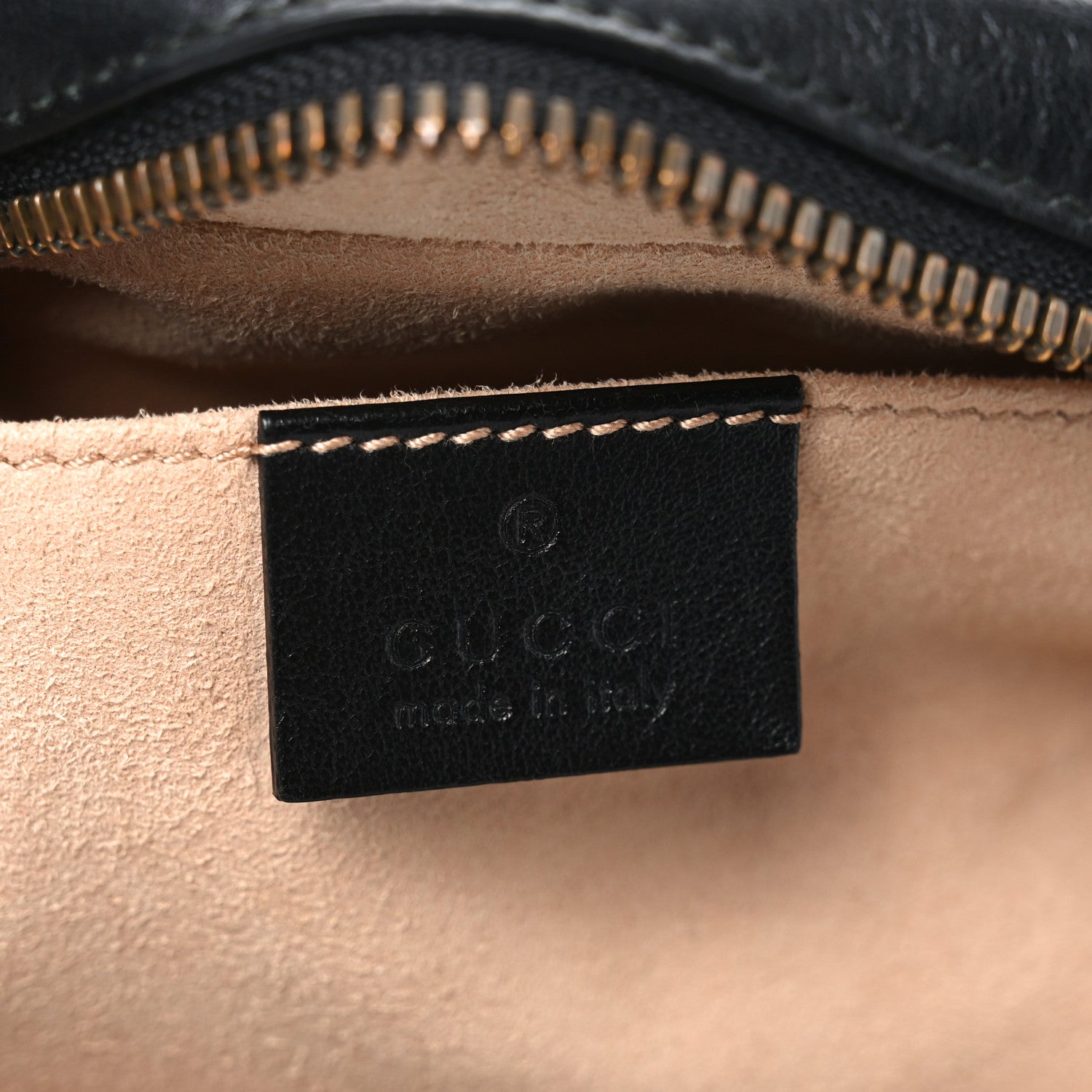 Gucci Calfskin Matelasse Small GG Marmont Chain Shoulder Bag Black 7 of 10