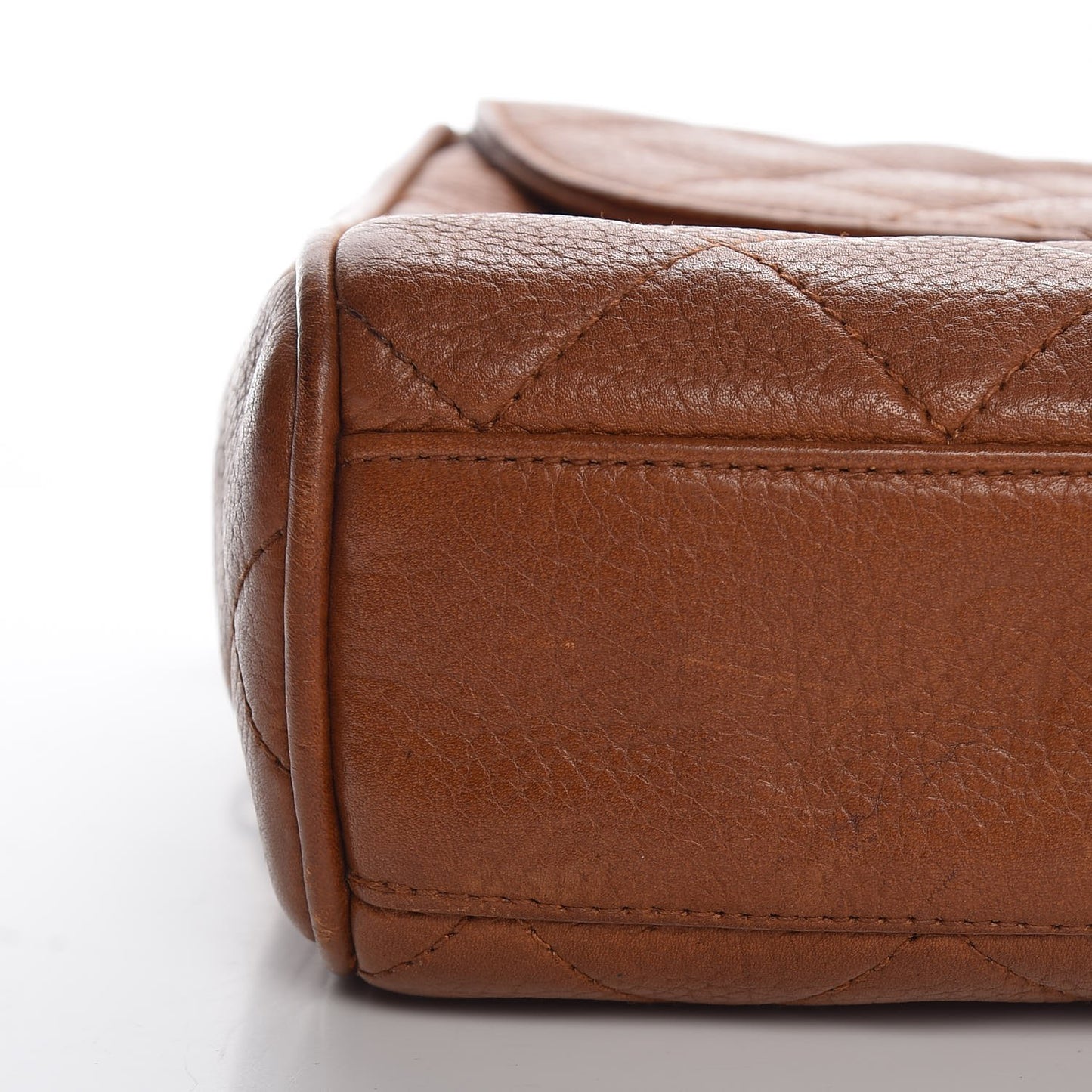 Caviar Quilted Camera Case Brown