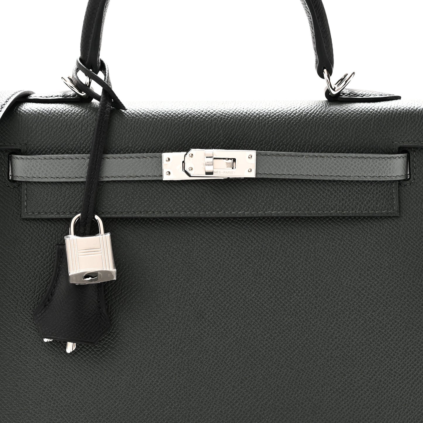 Epsom Tri-Color Kelly Sellier 25 Vert Mangrove Vert Amande Black