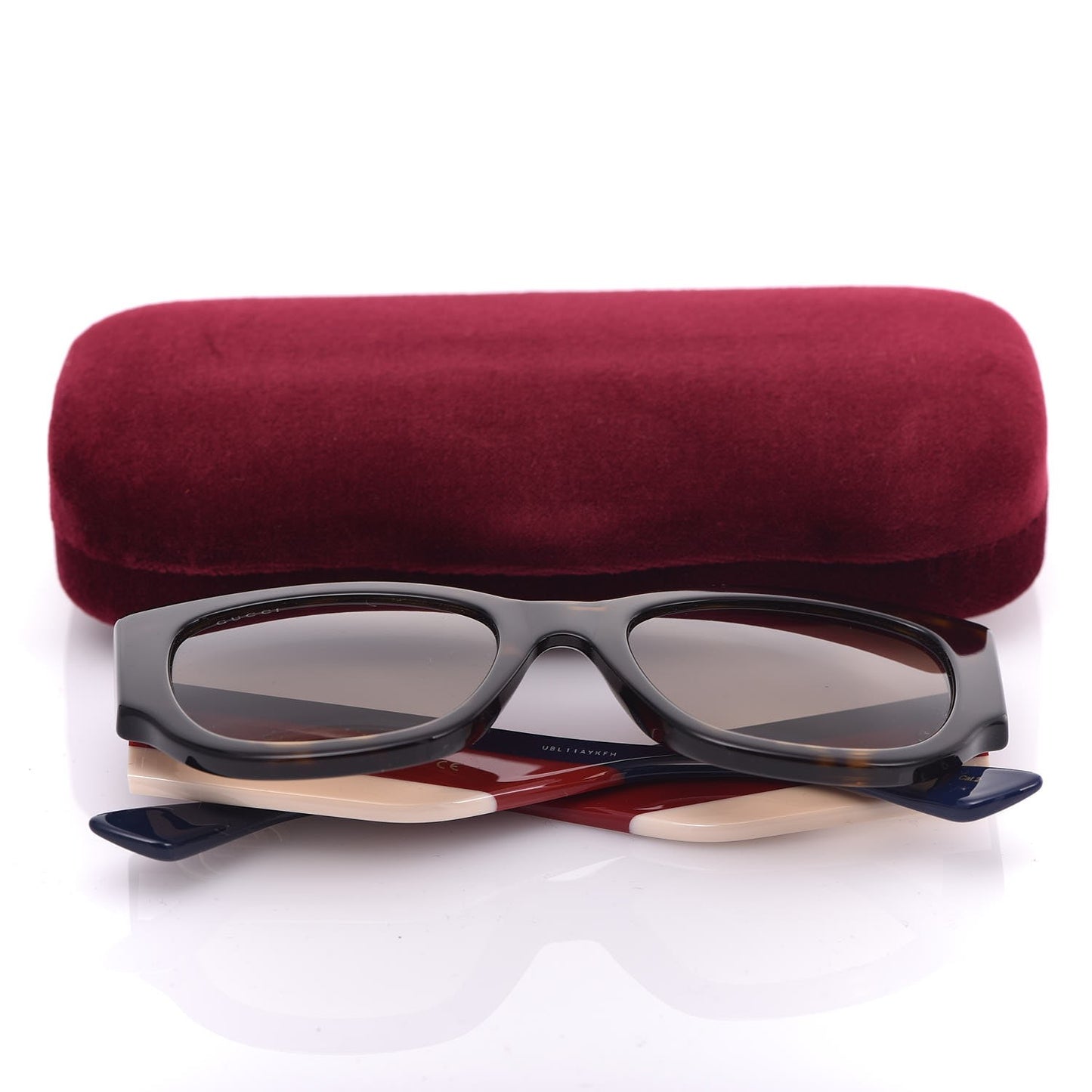 Acetate Web Oversized Frame Rectangle Sunglasses GG0276S Tortoiseshell