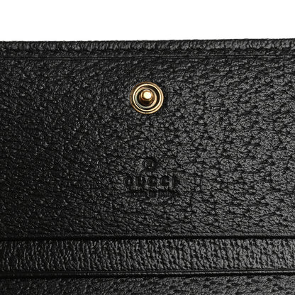 Gucci Wonka Grain Calfskin Diana Card Case Wallet Black 6 of 9