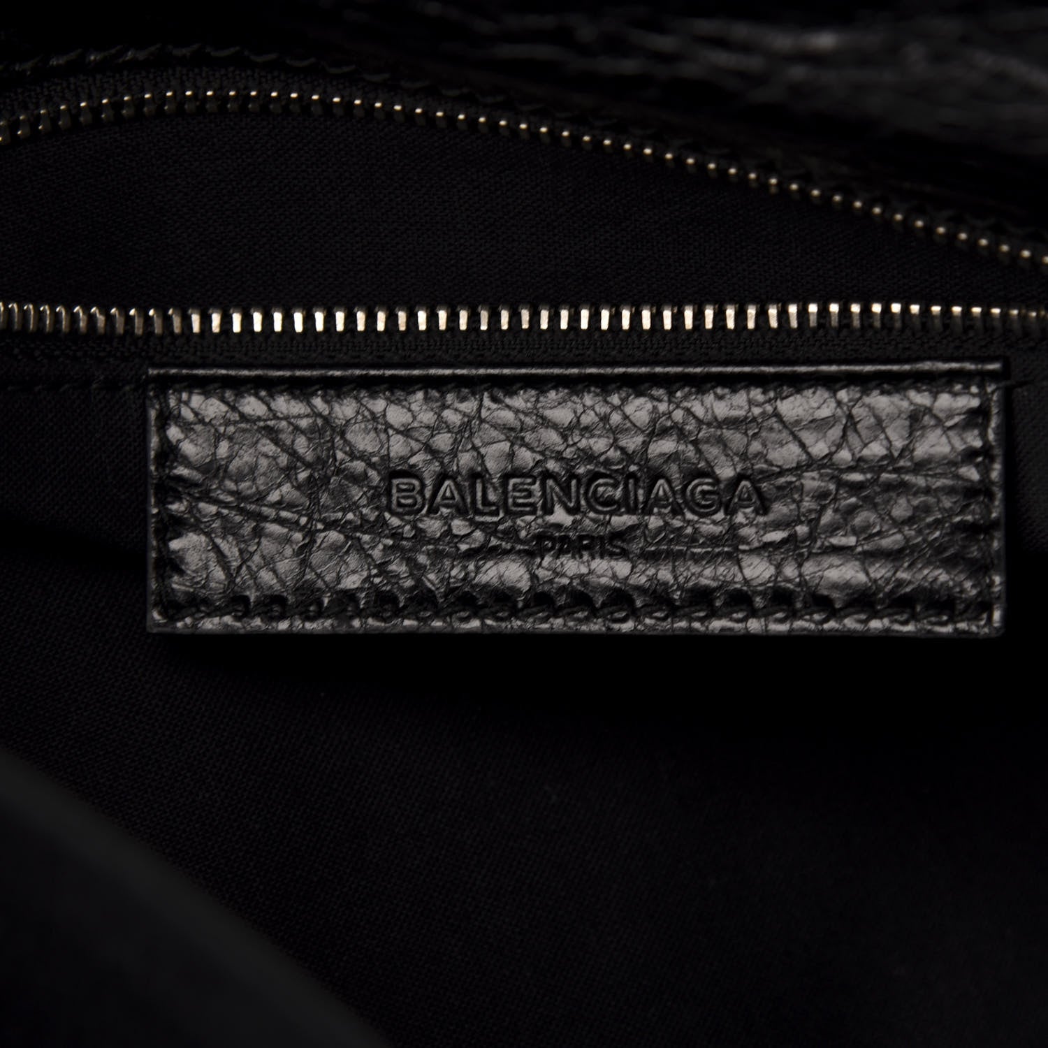 Balenciaga Agneau Giant 12 Silver Hardware Envelope Strap Clutch Black 6 of 10