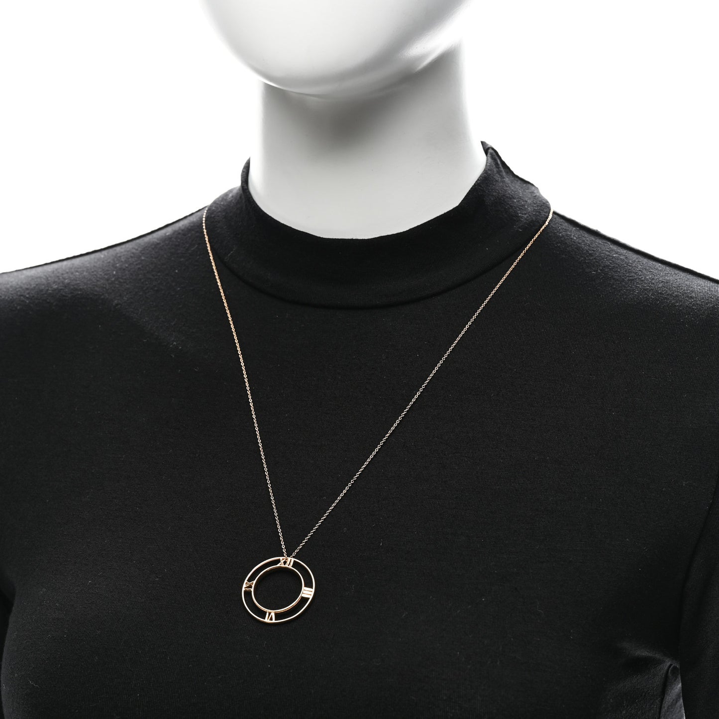18K Rose Gold Medium Atlas Open Pendant Necklace