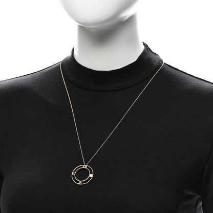 Tiffany 18K Rose Gold Medium Atlas Open Pendant Necklace 2 of 5