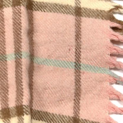 Burberry Cashmere Check Happy Fringe Scarf Pink 4 of 4