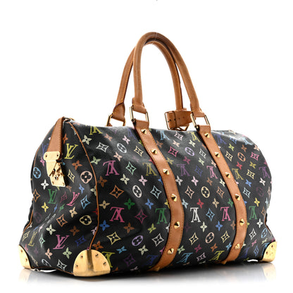 Louis Vuitton Monogram Multicolor Keepall 45 Black 2 of 15
