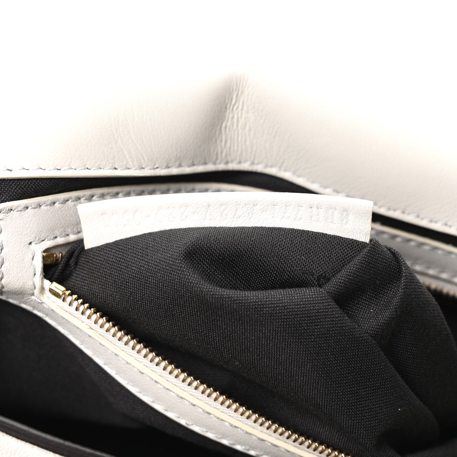 Fendi Nappa FF 1974 Embossed Large Baguette White 7 of 10