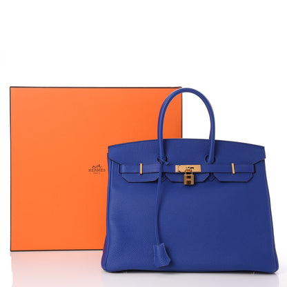 Hermes Togo Birkin 35 Bleu Electrique 33 of 33
