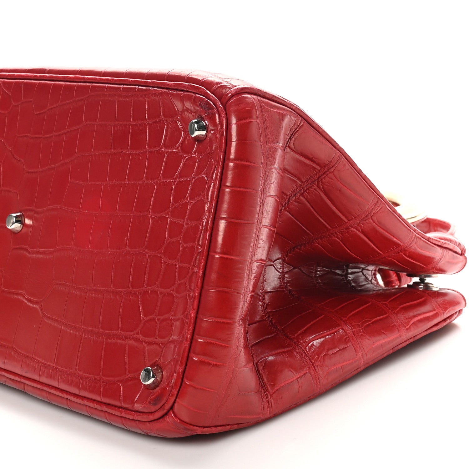 Christian Dior Crocodile Large Diorissimo Red 9 of 10