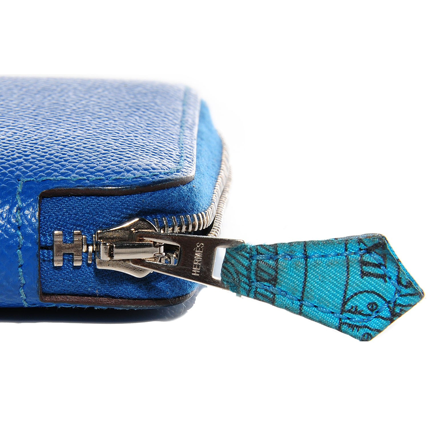 Hermes Epsom Silk'In Compact Wallet Mykonos 5 of 9