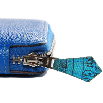 Hermes Epsom Silk'In Compact Wallet Mykonos 5 of 9