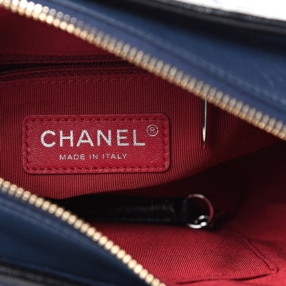 Chanel Aged Calfskin Quilted Small Gabrielle Hobo Navy Black 5 of 11