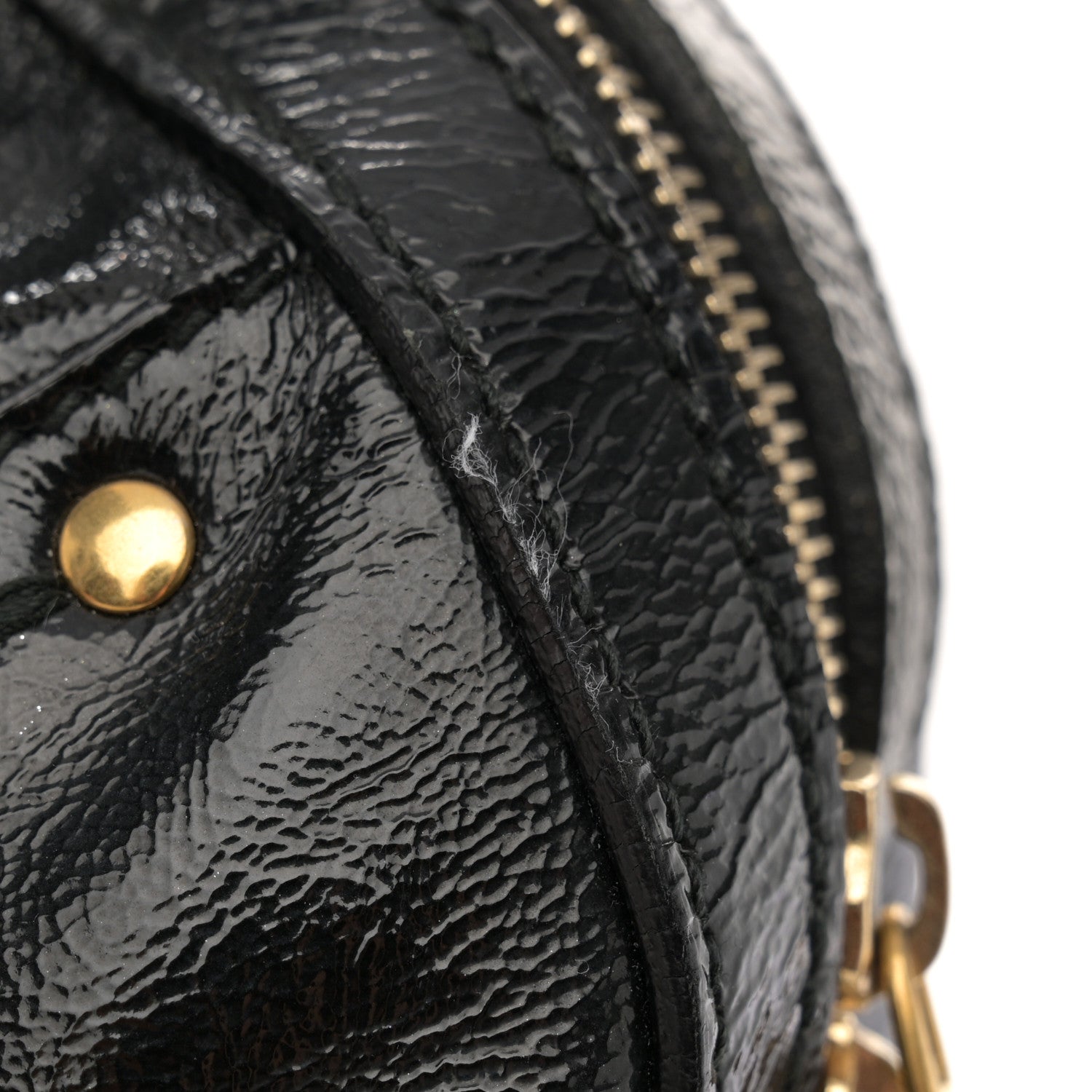 Saint Laurent Textured Patent Calfskin Large Muse Black 12 of 15