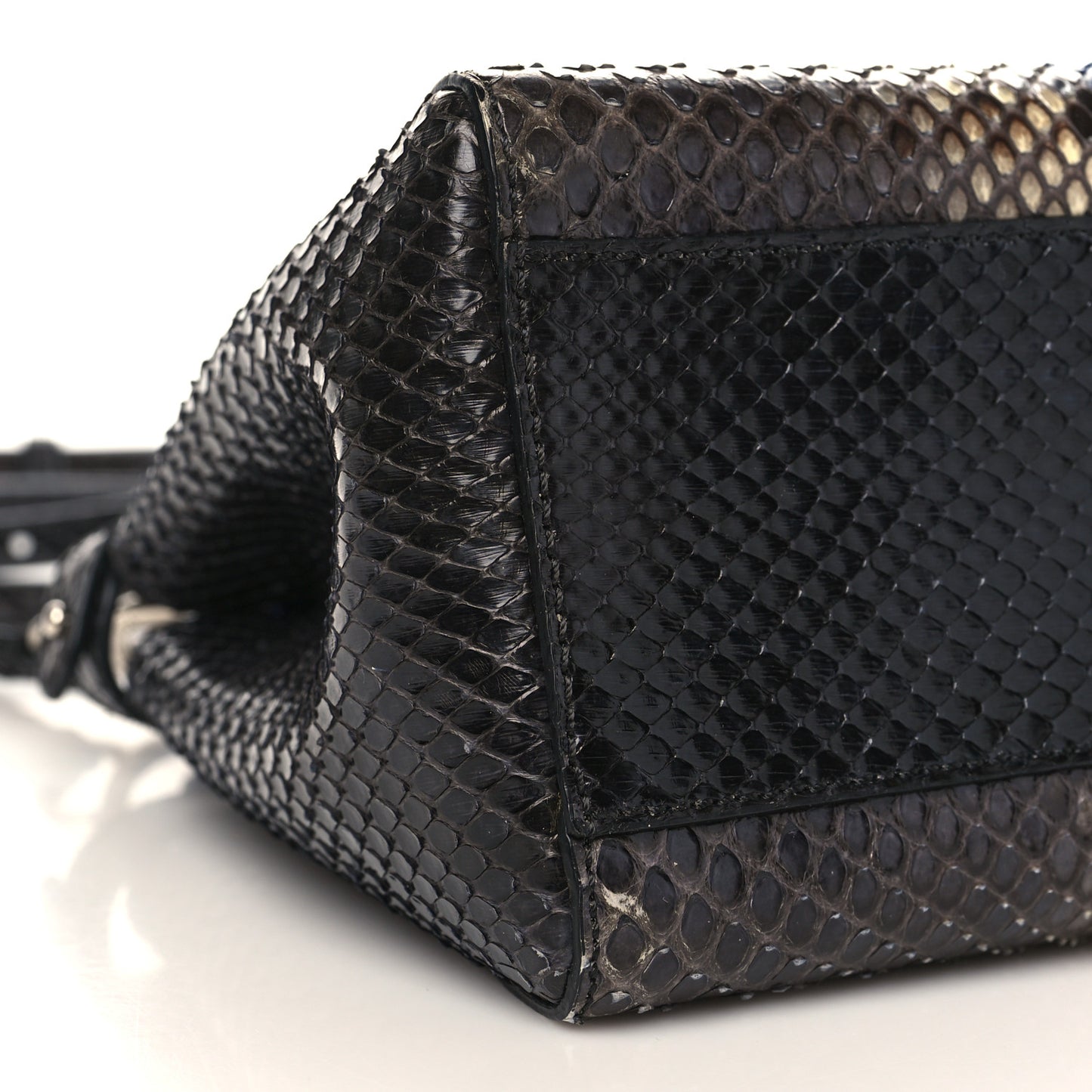 Snakeskin Mini Peekaboo Iconic Satchel Blue Multicolor