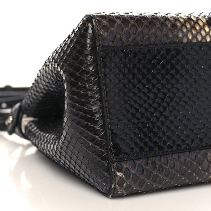 Fendi Snakeskin Mini Peekaboo Iconic Satchel Blue Multicolor 9 of 10