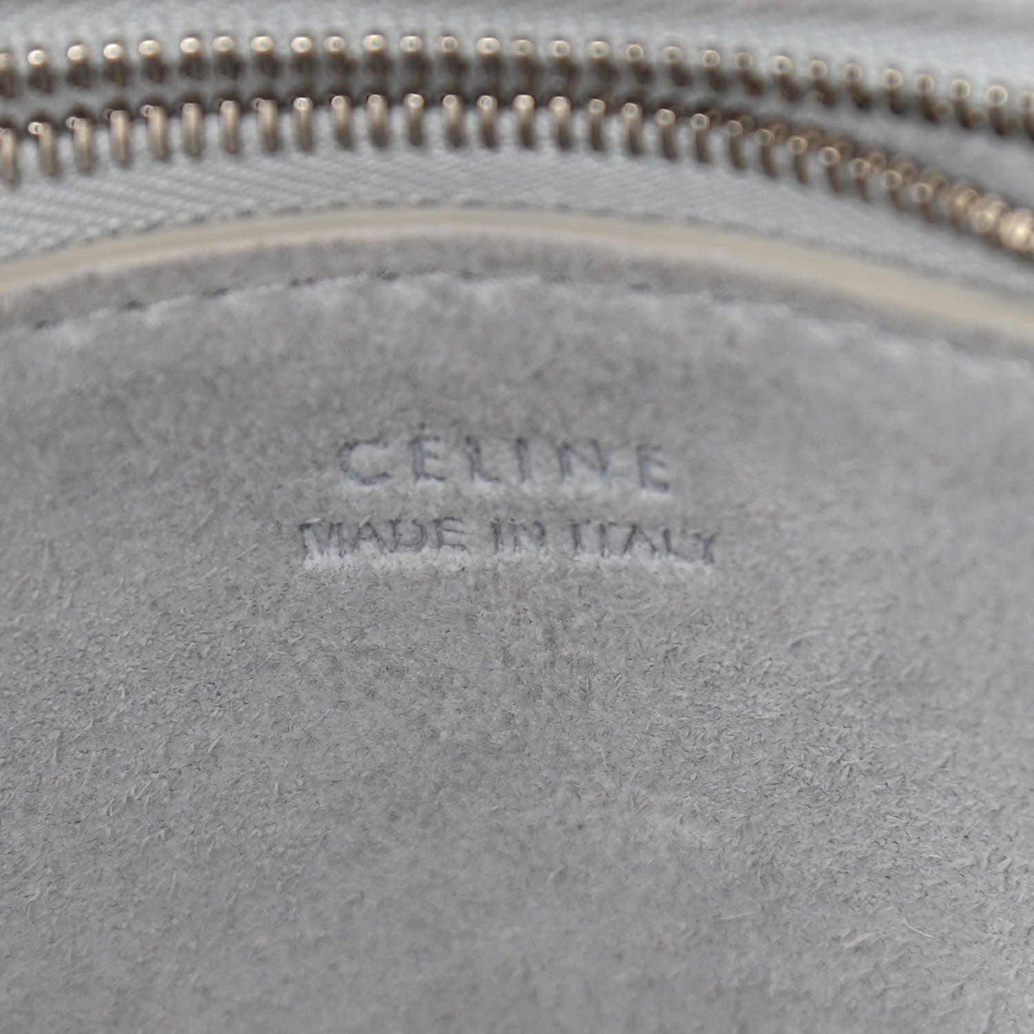 Celine Soft Grained Calfskin Small Sangle Bucket Bag Storm 6 of 10