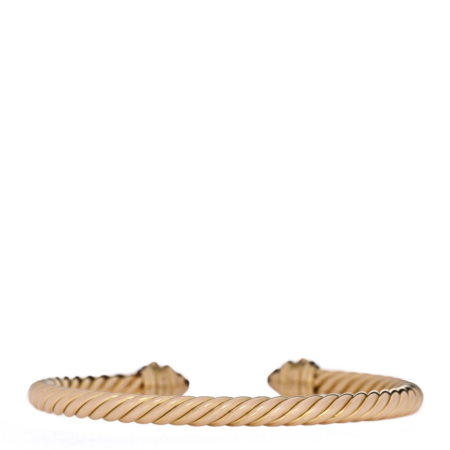 David Yurman 18K Yellow Gold 5mm Cable Renaissance Bracelet 2 of 4