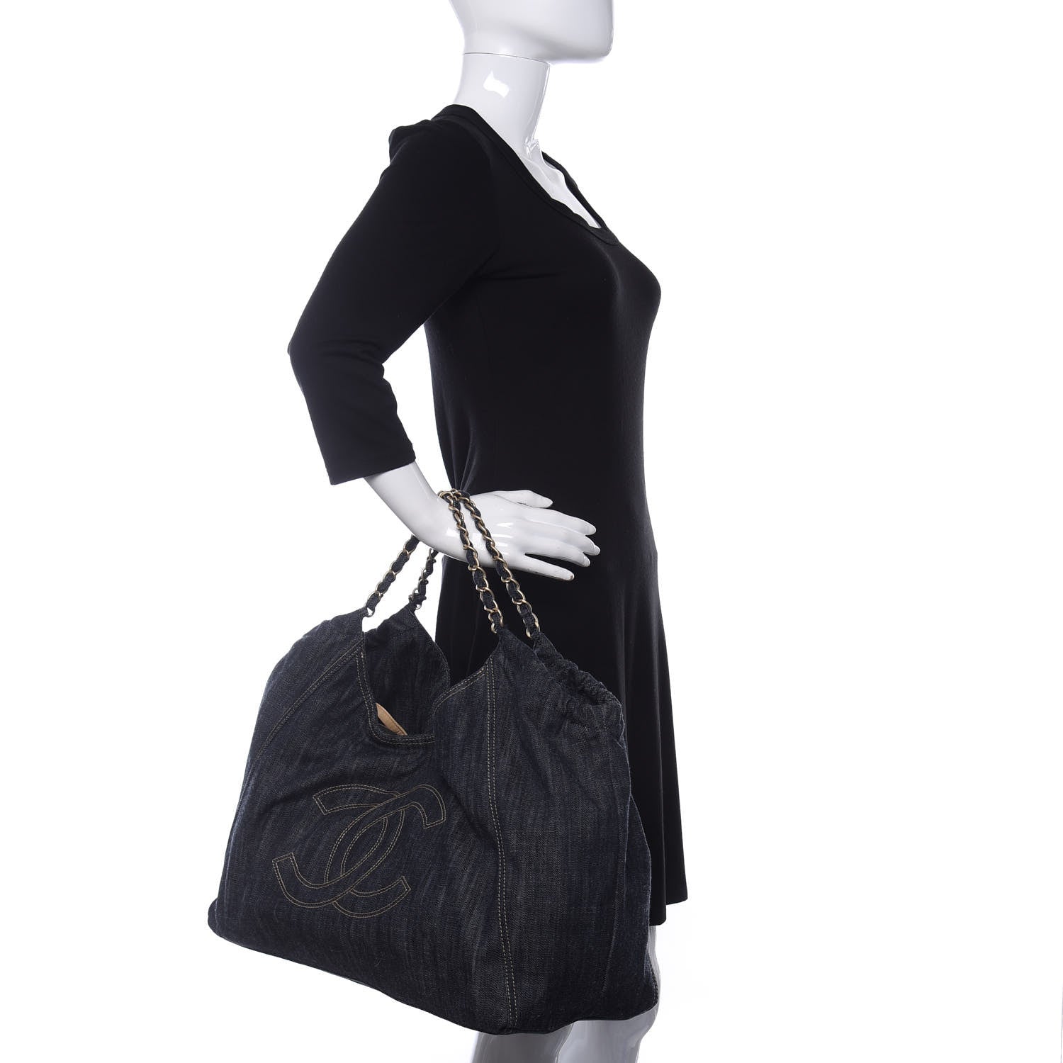 Chanel Denim XL Coco Cabas Tote Blue 3 of 11