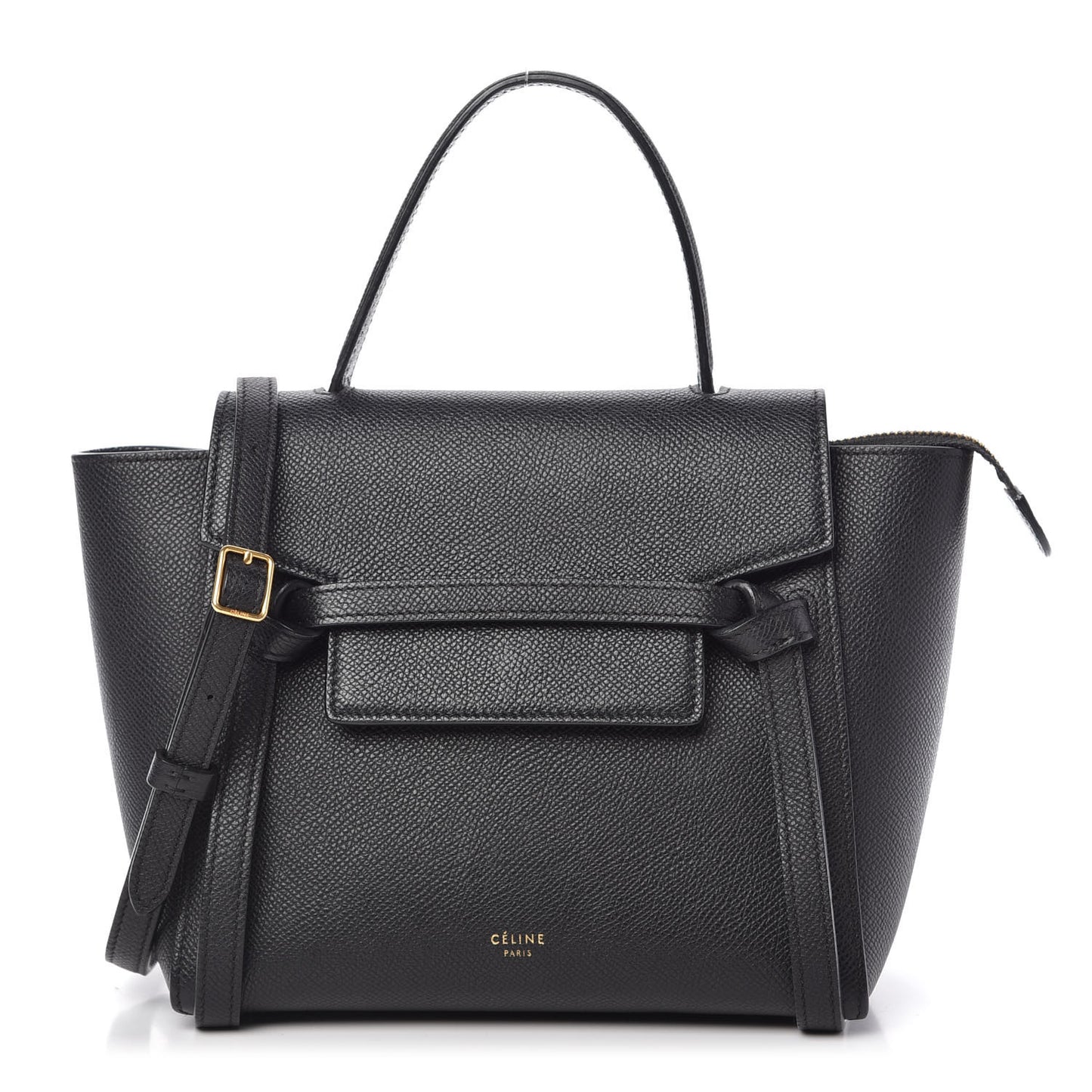 Grained Calfskin Nano Belt Bag Black