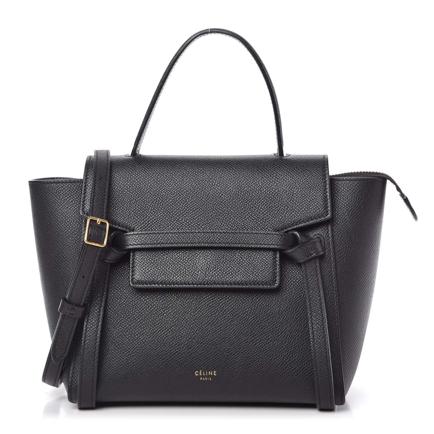 Celine Grained Calfskin Nano Belt Bag Black 1 of 9